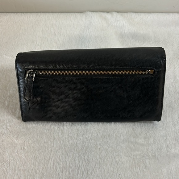 Prada black continental double snap wallet - Picture 2 of 7